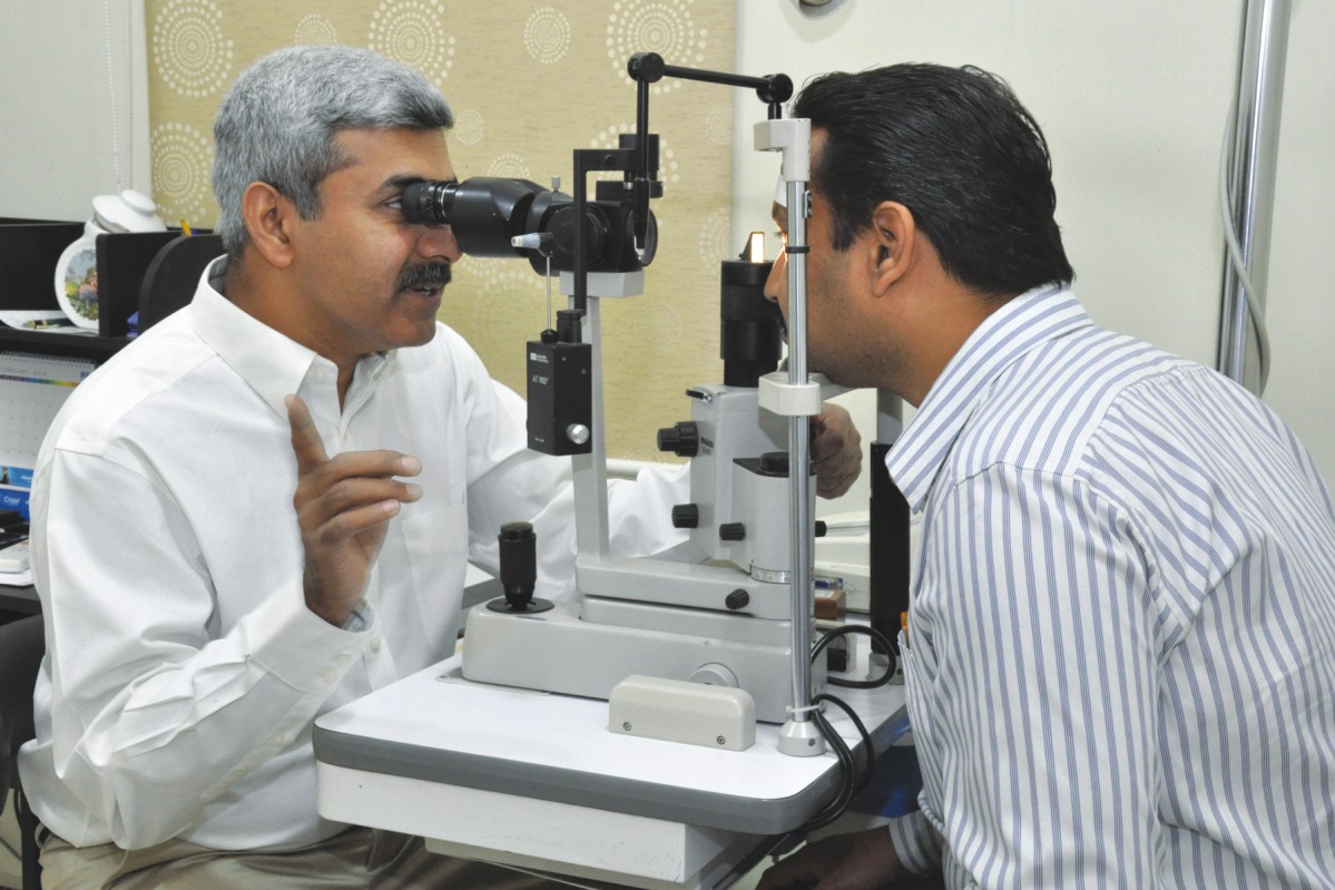 Doctor consultation at Hazari Eye Hospital Optical Centre Aurangabad